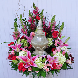 Cremation Urn Wreath Tall Upper Darby Polites Florist, Springfield Polites Florist